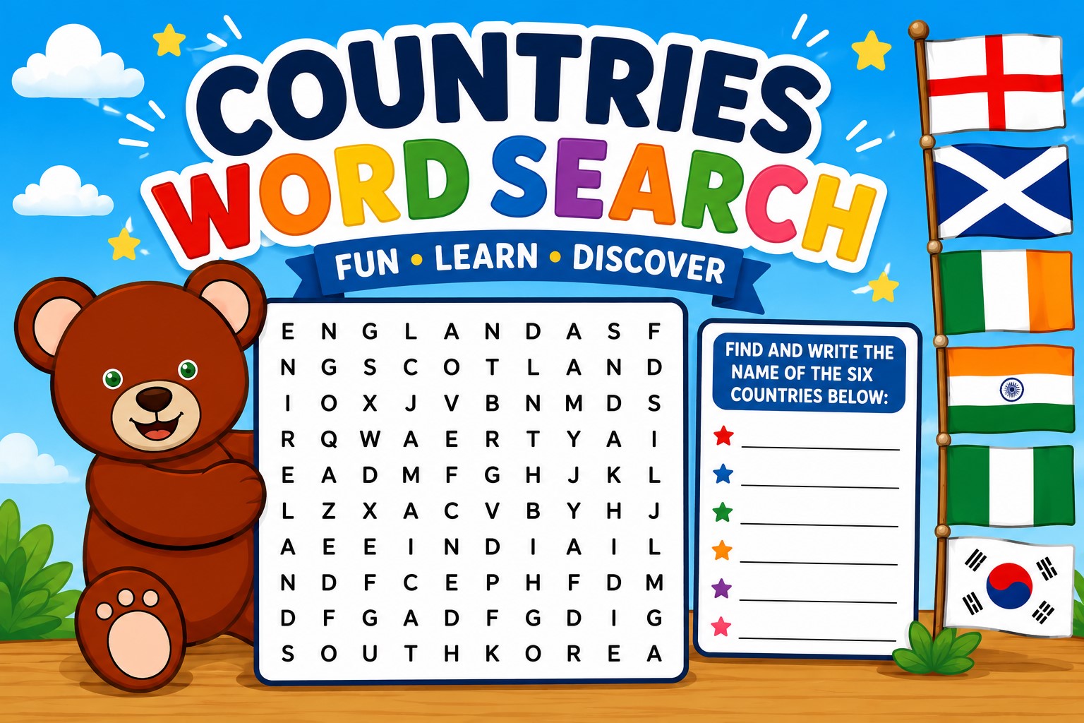 Countries Word Search
