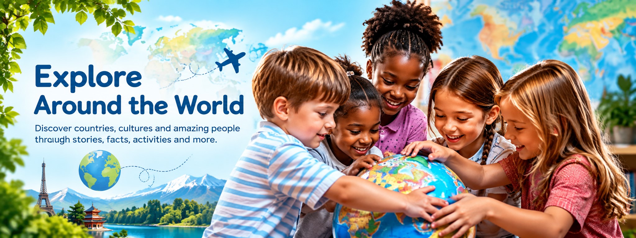 CChildren exploring countries for kids and cultures around the world
