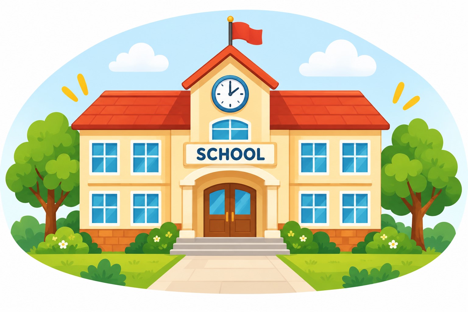 School providing educational resources for children and teachers