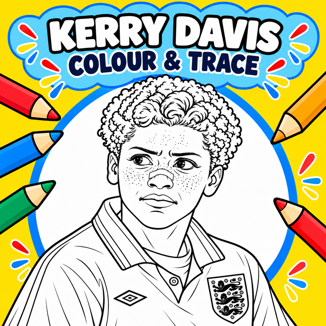 FREE Kerry Davis Colouring & Tracing Worksheet for Kids